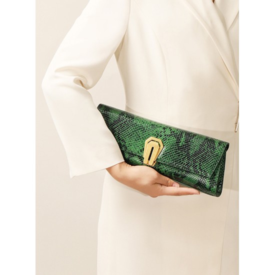 Snake pattern niche high-end light luxury retro bag