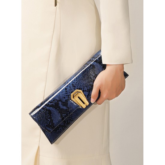 Snake pattern niche high-end light luxury retro bag