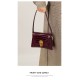 Polka dot vintage underarm cowhide shoulder bag for women with alligator baguette bag - Memoo.com