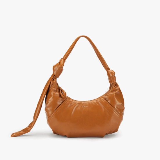 Horn pleated bag, one-shoulder crossbody casual bag