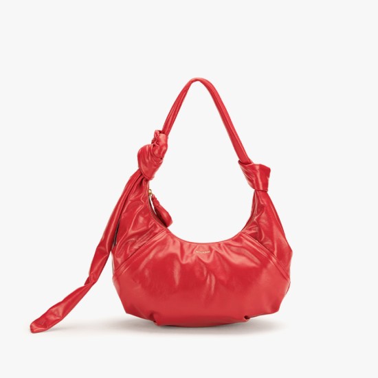 Horn pleated bag, one-shoulder crossbody casual bag - Memoo.com