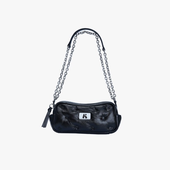 Cowhide shoulder bag, chain crossbody bag, women's bag