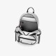 Small scale travel silver backpack