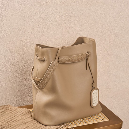 Handheld one shoulder bucket bag - Memoo.com