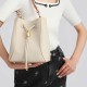 Leather large capacity bucket bag - Memoo.com