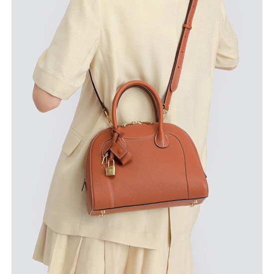 Leather high-end feel handbag shoulder bag with bill of lading - Memoo.com