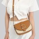 Cowhide versatile and niche one-shoulder crossbody bag - Memoo.com