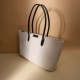 Tote bag on the shoulder, beige canvas bag on the handbag - Memoo.com