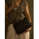 Leather rhombic chain underarm bag with advanced sense underarm bag - Memoo.com