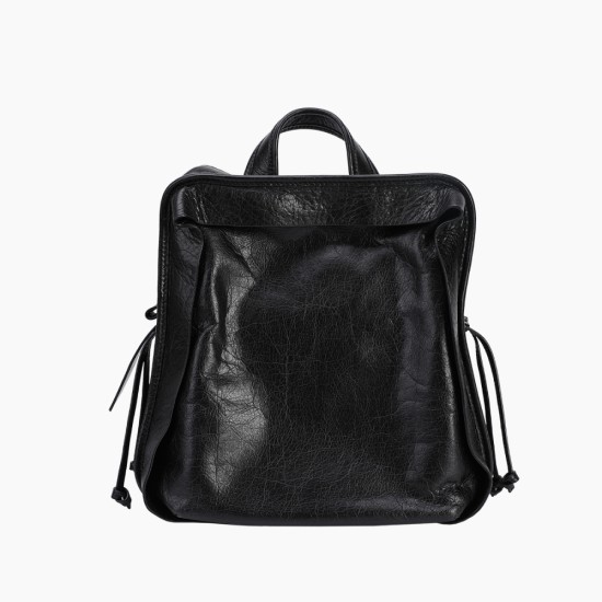 Leather cowhide backpack female large-capacity schoolbag - Memoo.com