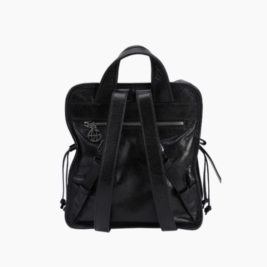 Leather cowhide backpack female large-capacity schoolbag - Memoo.com