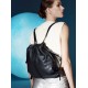 Leather large-capacity backpack travel shoulder bag girl - Memoo.com