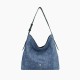 Tote bag large capacity denim sheepskin HOBO single shoulder - Memoo.com