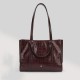 Genuine leather crocodile pattern large capacity single shoulder tote bag commuting bag