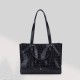 Genuine leather crocodile pattern large capacity single shoulder tote bag commuting bag