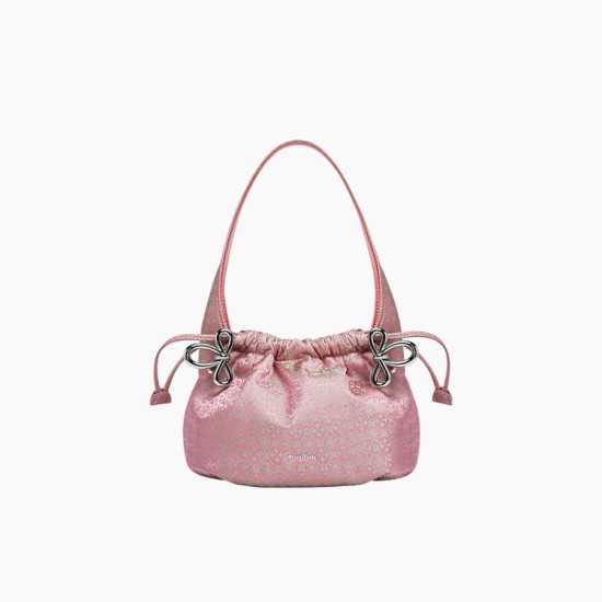 Basket bucket bag shoulder bag