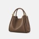 Leather top layer leather bucket bag slung shoulder bag handbag - Memoo.com