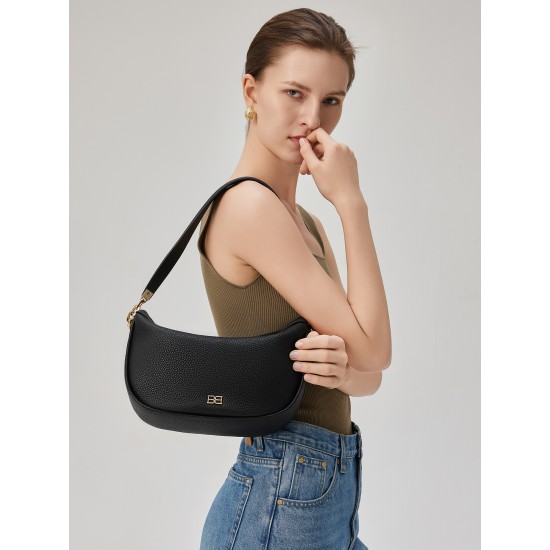 Litchi leather underarm shoulder bag - Memoo.com