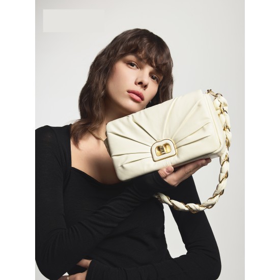 One-shoulder slung underarm folded bag small square bag - Memoo.com