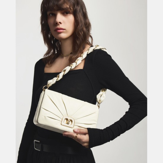 One-shoulder slung underarm folded bag small square bag - Memoo.com