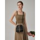 One-shoulder slung handbag leather bucket bag - Memoo.com