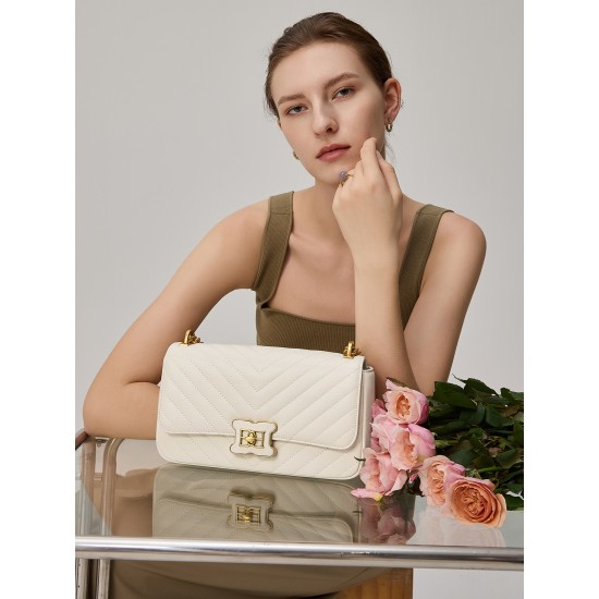 Leather one-shoulder underarm bag with high sense small square bag - Memoo.com