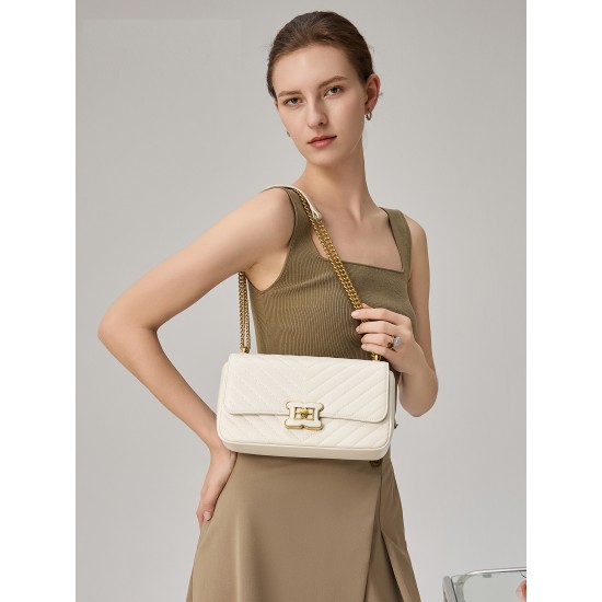 Leather one-shoulder underarm bag with high sense small square bag - Memoo.com