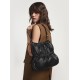 Soft leather portable shoulder bag Tote bucket bag