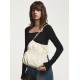 Soft leather portable shoulder bag Tote bucket bag - Memoo.com