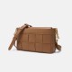 A one-shoulder crossbody bag is a niche woven small square bag - Memoo.com