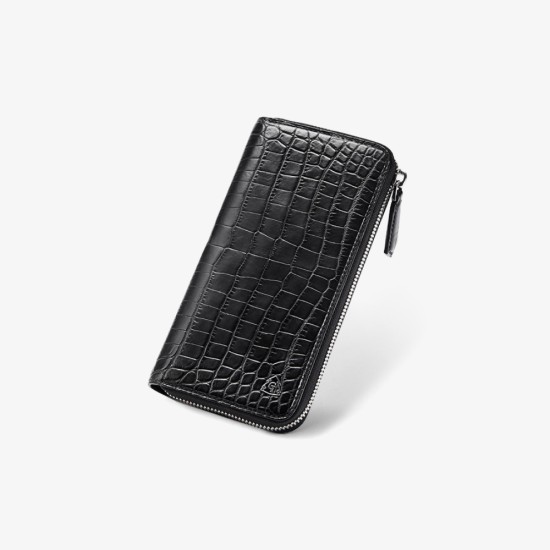 Crocodile wallet mens genuine leather business clutch - Memoo.com