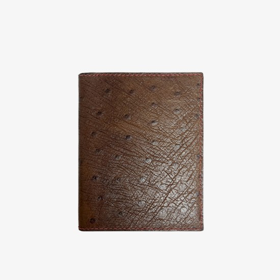 Ostrich leather wallet mens leather wallet thin model - Memoo.com