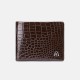 Double-sided crocodile leather wallet mens leather casual short - Memoo.com