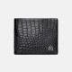 Double-sided crocodile leather wallet mens leather casual short - Memoo.com