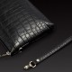 Crocodile leather pouch mens leather large-capacity hand clutch - Memoo.com