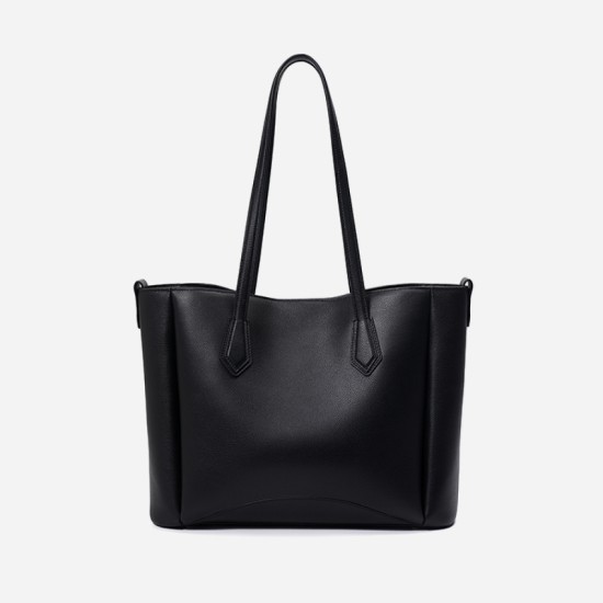 Leather tote bag womens luxury high sense shoulder bag - Memoo.com