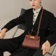 Crossbody Maillard crocodile patterned cowhide handbag - Memoo.com