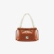 Drawstring top padded sheepskin tote - Memoo.com