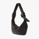 Hand-held croissant in lambskin on one shoulder - Memoo.com