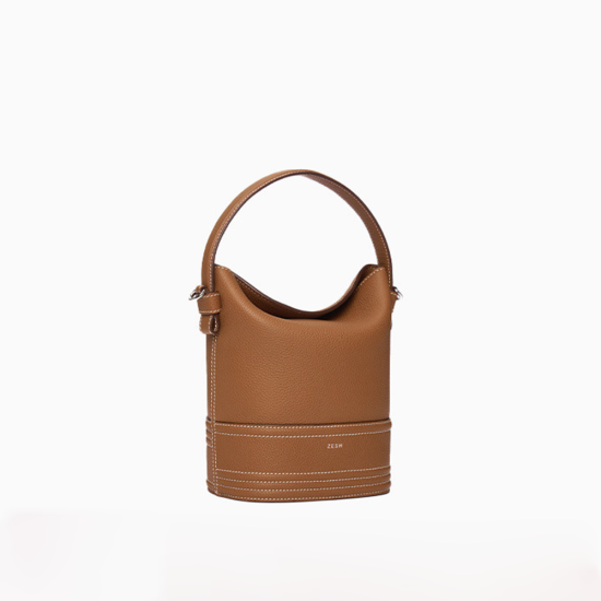 Zeshang Yingers Ripple Small Bucket Bag Commuter Crossbody Bag - Memoo.com