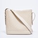 Leather womens bag head laminate woven bag bucket bag shoulder crossbody bag - Memoo.com