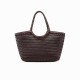 Hand-woven cowhide handbag Beach resort vintage underarm bag - Memoo.com