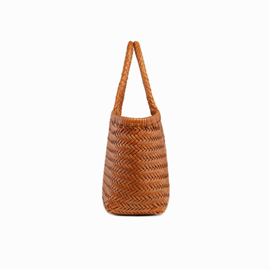 Hand-woven cowhide handbag Beach resort vintage underarm bag - Memoo.com