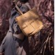 Woven vegetable basket bag, genuine leather crossbody portable bucket bag, handcrafted woven bag - Memoo.com