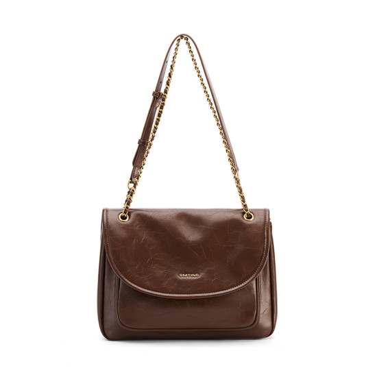 Cowhide chain bag womens high-quality one-shoulder crossbody bag - Memoo.com