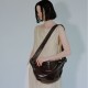 Cross body wide shoulder strap tote leather bag - Memoo.com