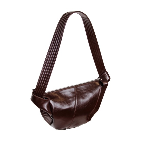 Cross body wide shoulder strap tote leather bag - Memoo.com