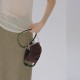 Retro Handheld Chain Crossbody Bag, Waist Headed Suede Mouth Gold Bag