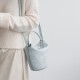 Iced sugar patterned small water bucket bag limited edition Chinese cowhide niche bag - Memoo.com