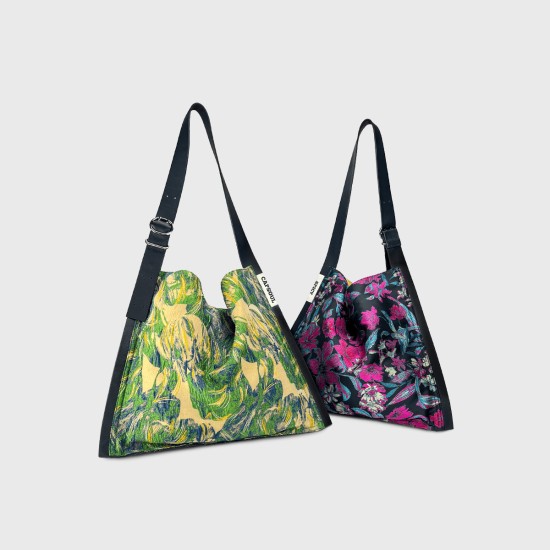 Double sided jacquard top layer cowhide tote bag - Memoo.com